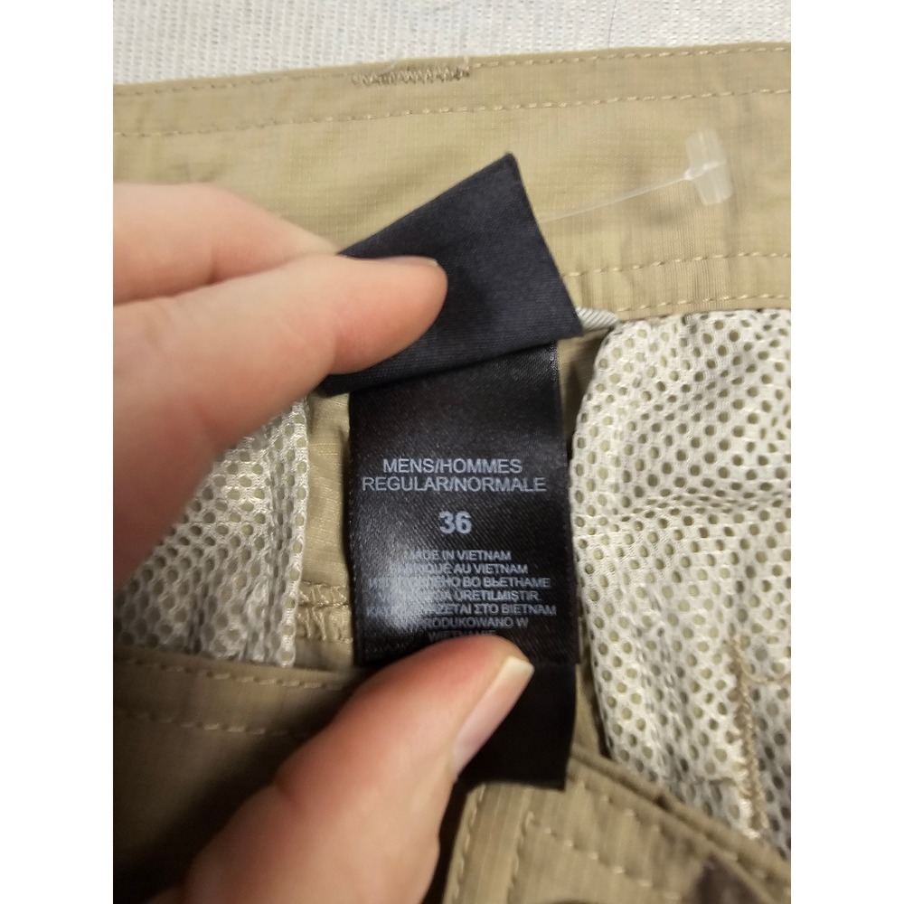 The North Face Mens Hiking Pants Tan Khaki Nylon Ripstop Straight Leg Size 36 - Picture 5 of 7